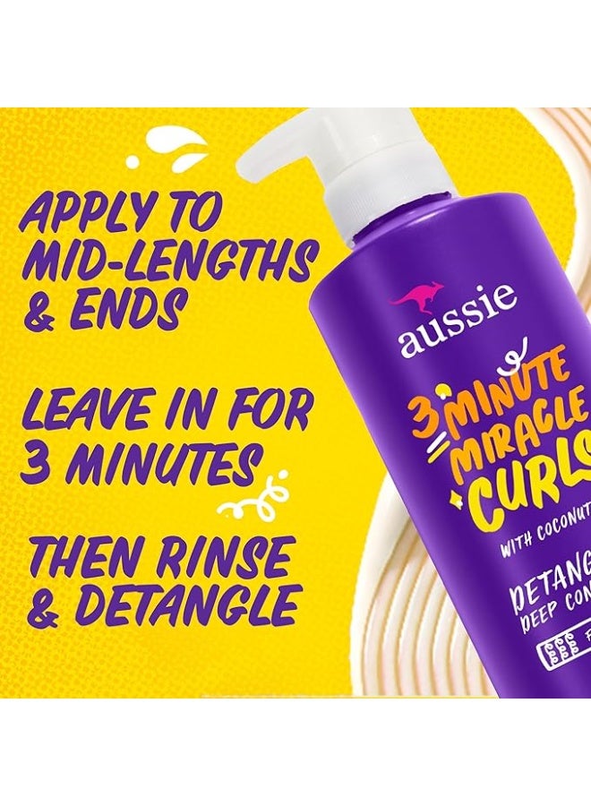 أوسي اوسي‏, 3 Minute Miracle Curls، بلسم الترطيب العميق لفك تشابك الشعر، بجوز الهند، 16 أونصة سائلة (475 مل) - Image 2